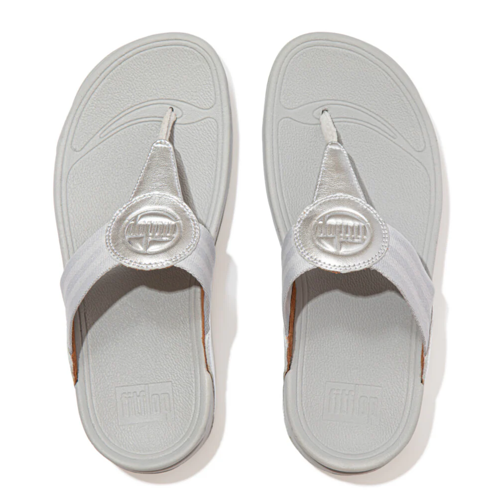 FitFlop Walkstar Damen Silver Zehensteg