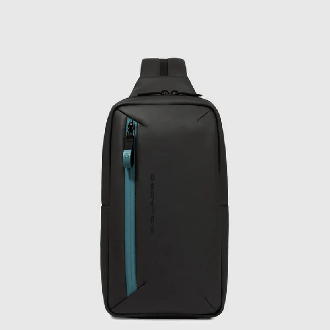 Zaino monospalla Piquadro in tessuto resistente all'acqua nero CA6466C2OW-N