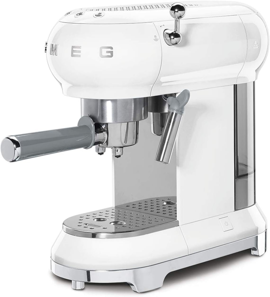 Smeg, ECF01PGEU Manual Espresso-Kaffeemaschine, Cappuccino -System, Thermoblock, groe Tassengehuse und Doppelkaffeefunktion, 1 l Wassertank, kompakte Abmessungen, 1350W, Pastellgrün