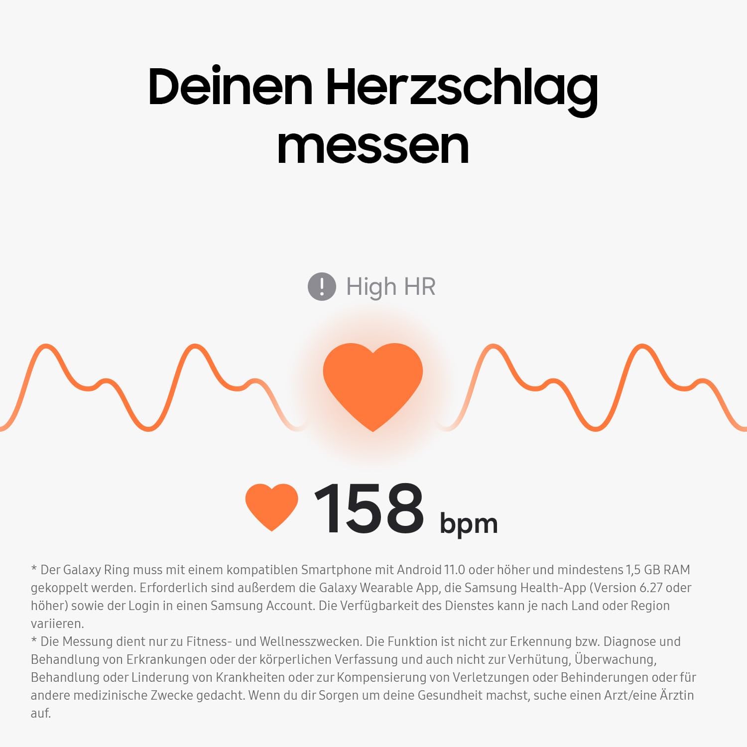 Ring, Smart Ring mit Titan-Gehäuse, Health mit AI, Schlaftracker, Fitness Tracker, Größe 8 (US), Titanium Black