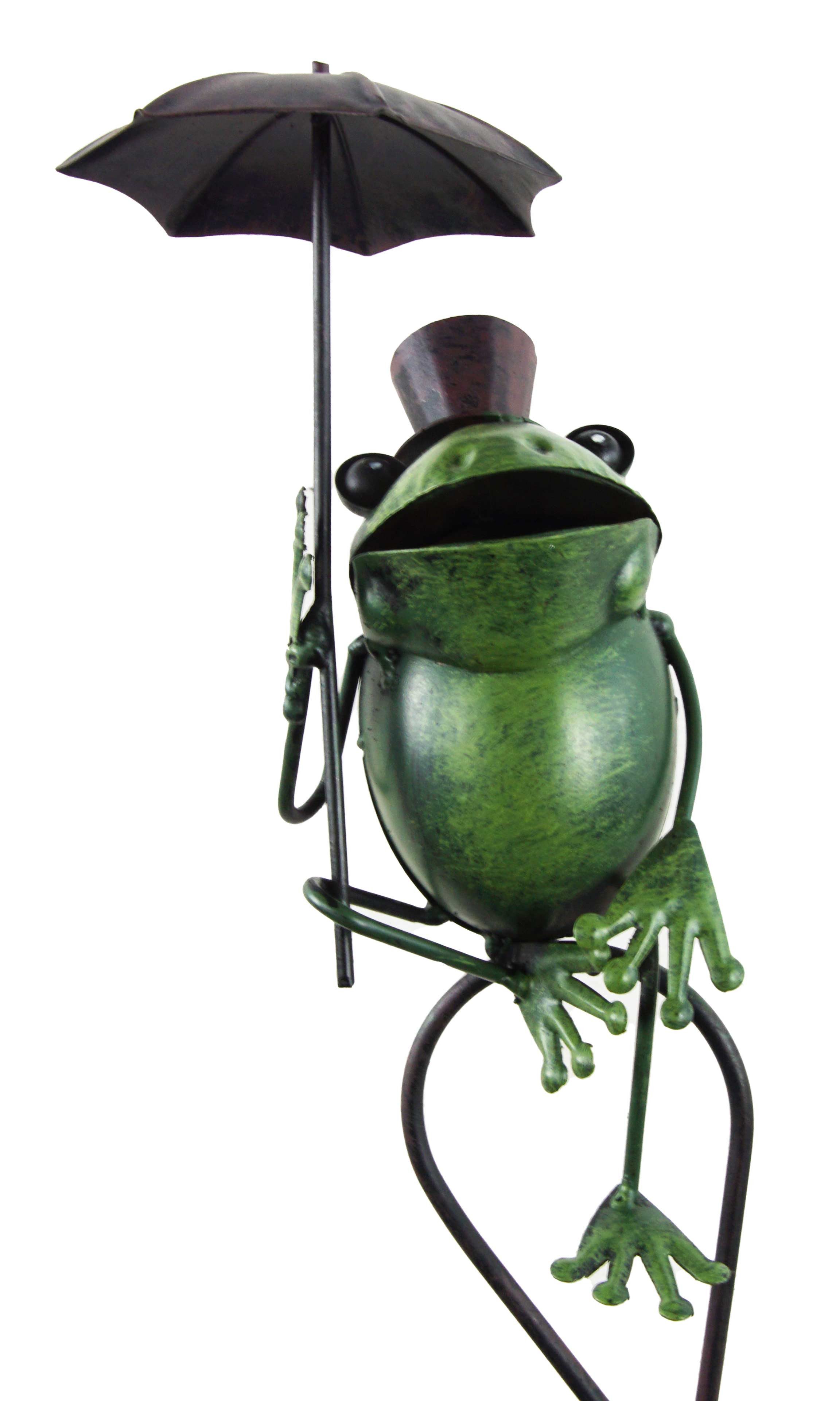 Regenmesser Regenmesser Frosch mit Schirm