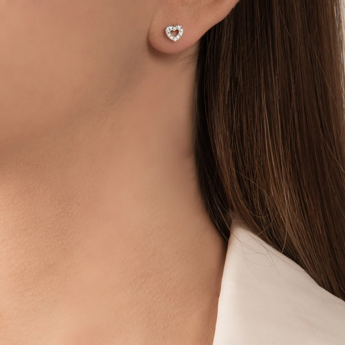 Orecchini Mirco Visconti a cuore in brillanti Z378/15