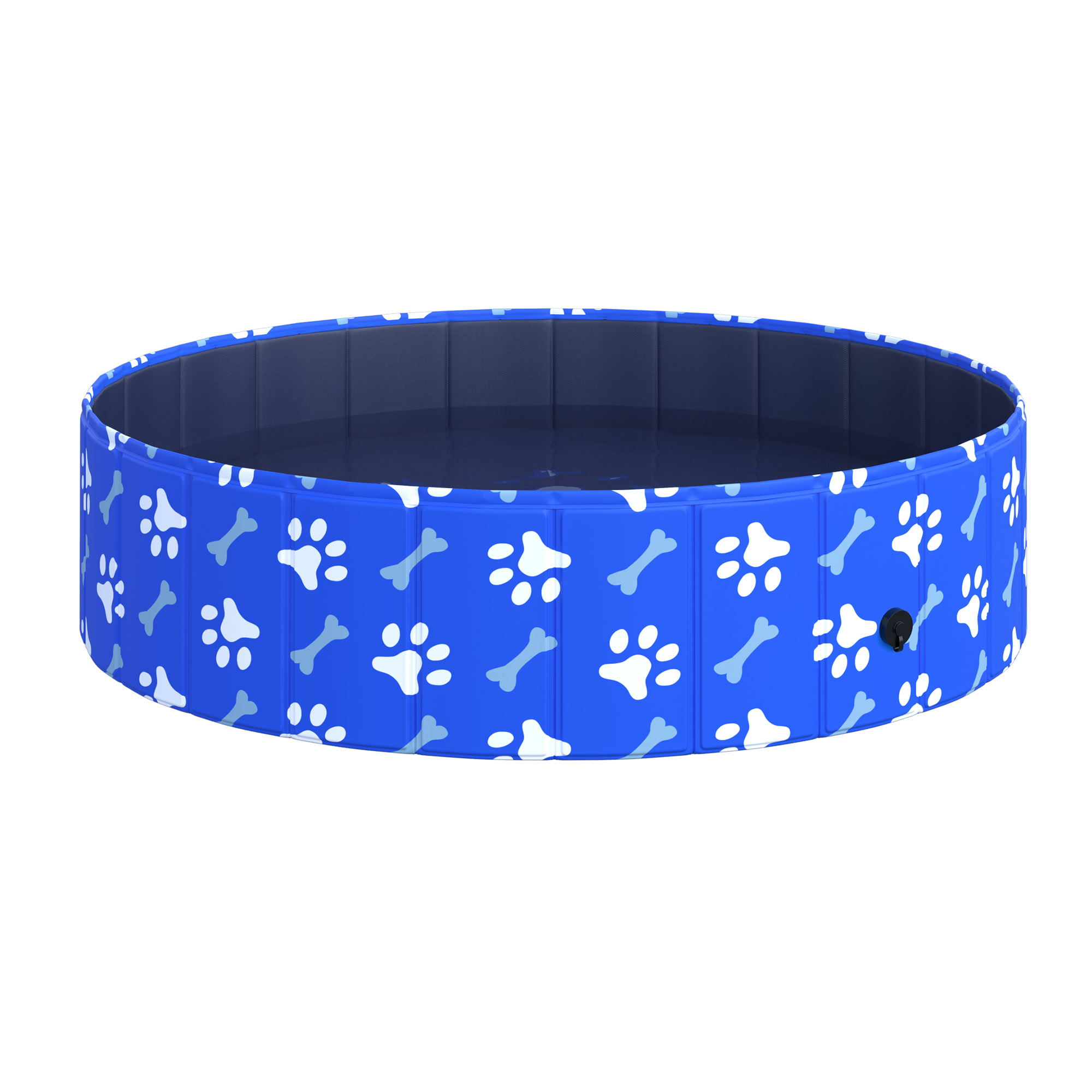 PawHut Hundepool Faltbar Planschbecken für Hunde bis 65 kg Ø120 x 30 cm Rutschfest Hundebadewanne Swimmingpool Schwimmbecken für Hunde und Katzen