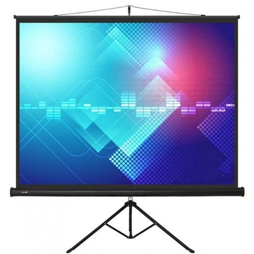 Home Theater Movie Projection Screen Projector Screen with Stand – Indoor Movies Screen for Movie Or Office Presentation – 4:3 HD Premium Tripod Screen (Color : Black, Size : 72inch)