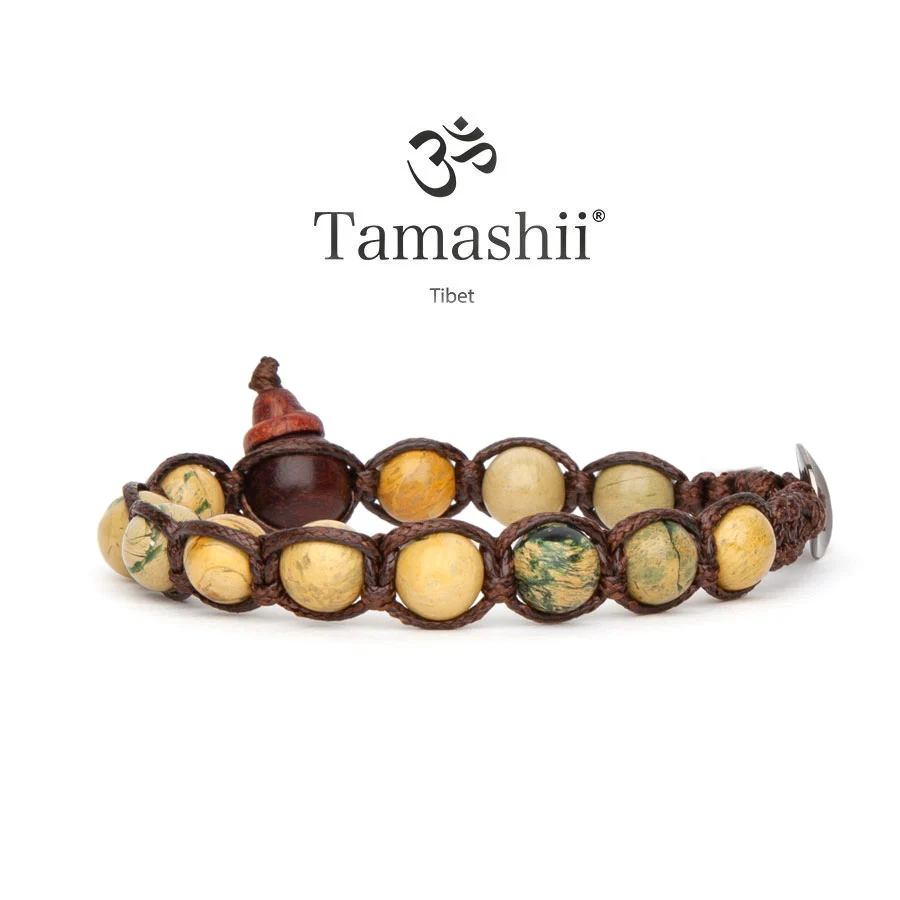 Bracciale Tamashii BHS900-282 in pietra del drago verde