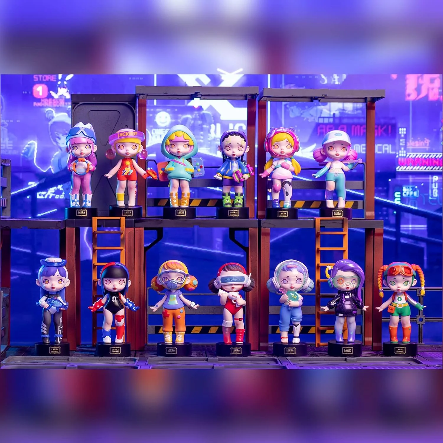 12-Pack Blind Box, Fashion Trendsetters Series Cute Blind Box Action Figures Popular Collectible Toys Birthday Halloween Christmas Gifts