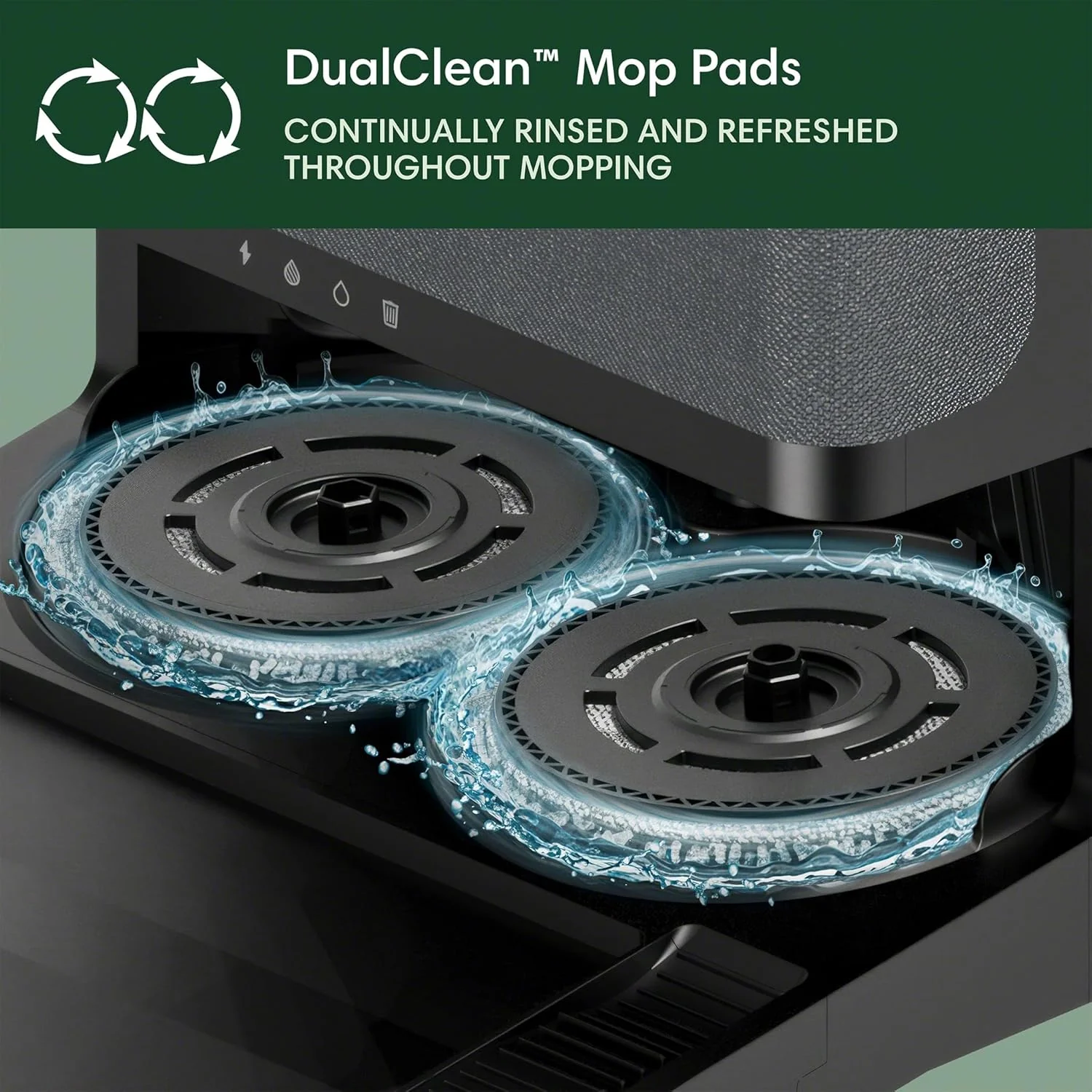 Combined robot vacuum mop + automatic cleaning platform - expandable rotating mop pad, automatic emptying, pad cleaning and heating drying, automatic cleaning, obstacle recognition and avoidance, laser radar navigation