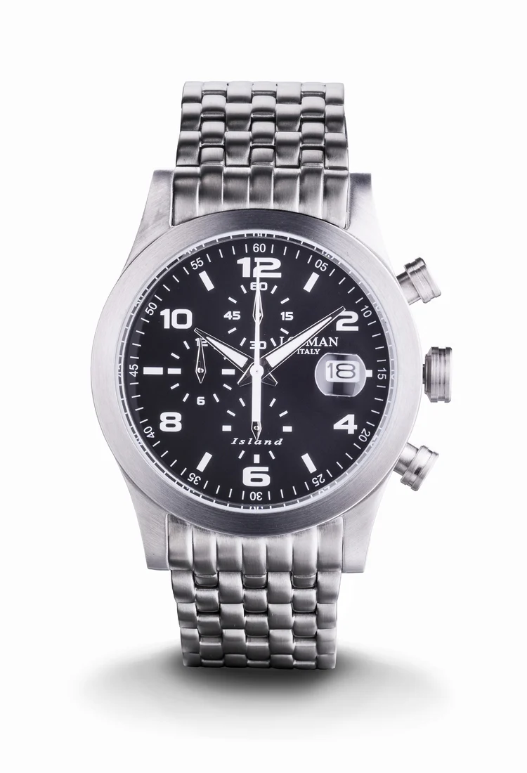 Orologio Locman Island Crono nero bracciale acciaio 0618A01-00BKWHB0
