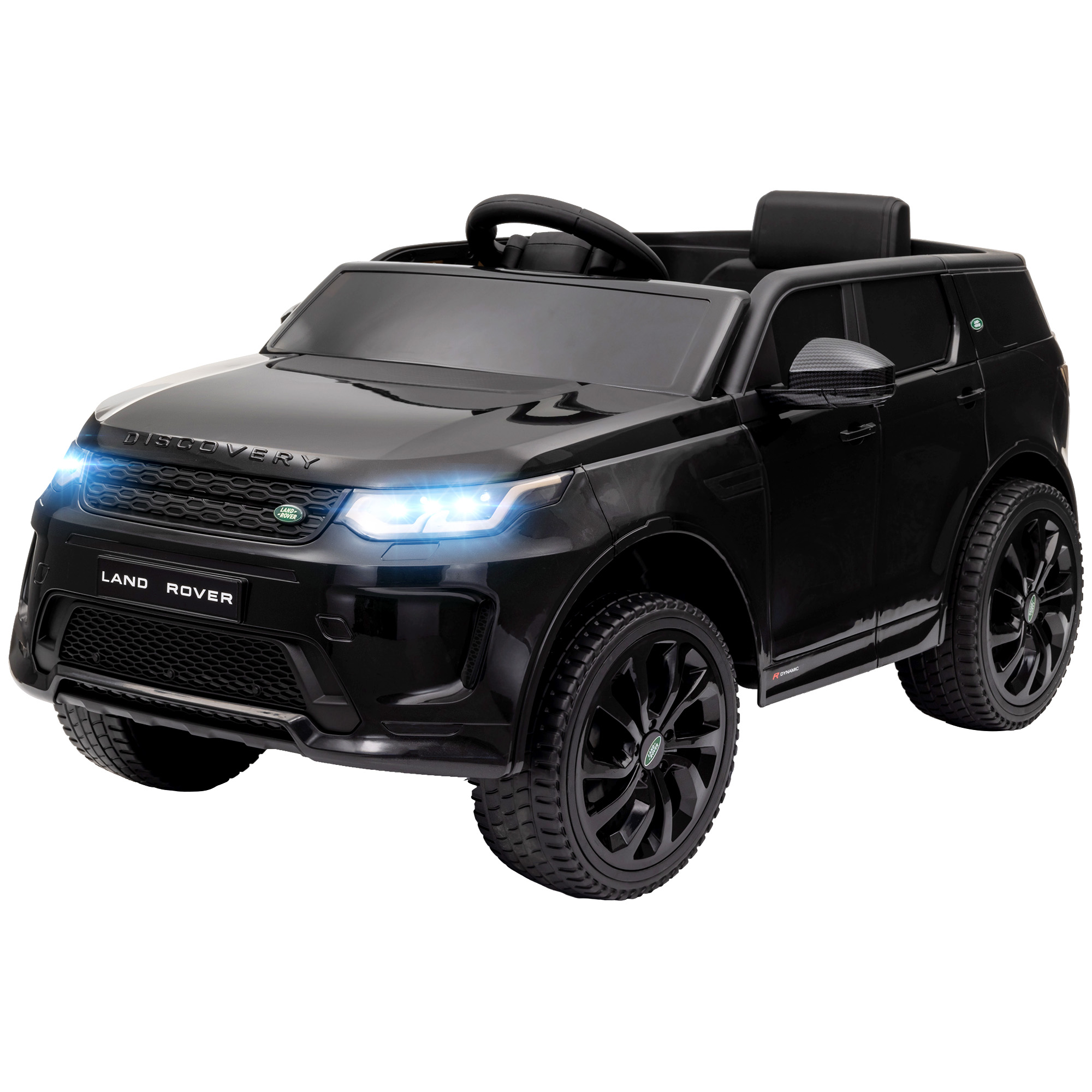 AIYAPLAY Kinder Elektrische Auto, 12V Kinderrijtuig met Afstandsbediening, LED-Verlichting, Muziek en Toeter, 3-6 Jaar, Zwart