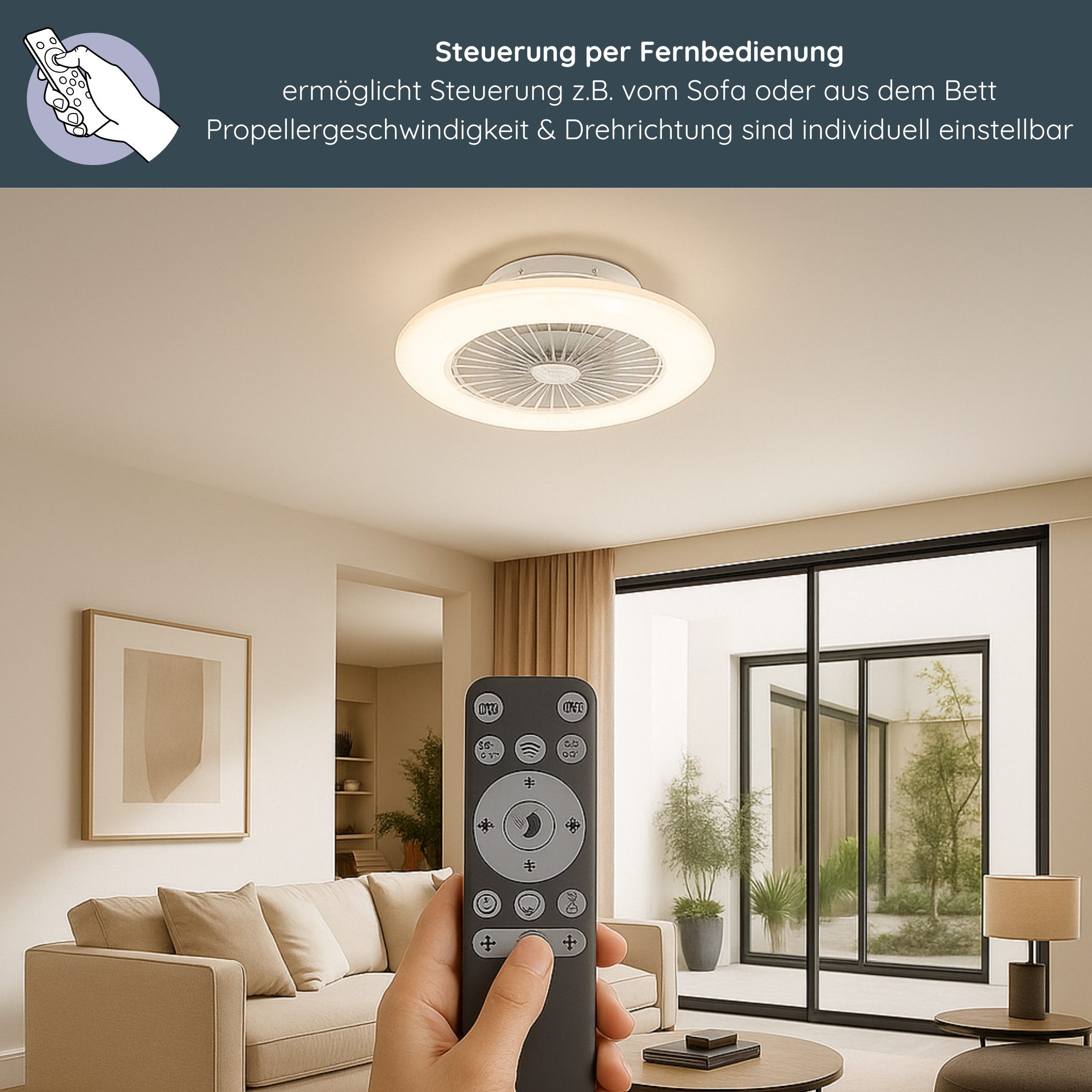 Deckenventilator Deckenleuchte mit Ventilator DV05