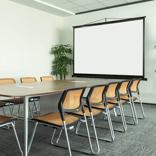 Home Theater Movie Projection Screen Projector Screen with Stand – Indoor Movies Screen for Movie Or Office Presentation – 4:3 HD Premium Tripod Screen (Color : Black, Size : 72inch)