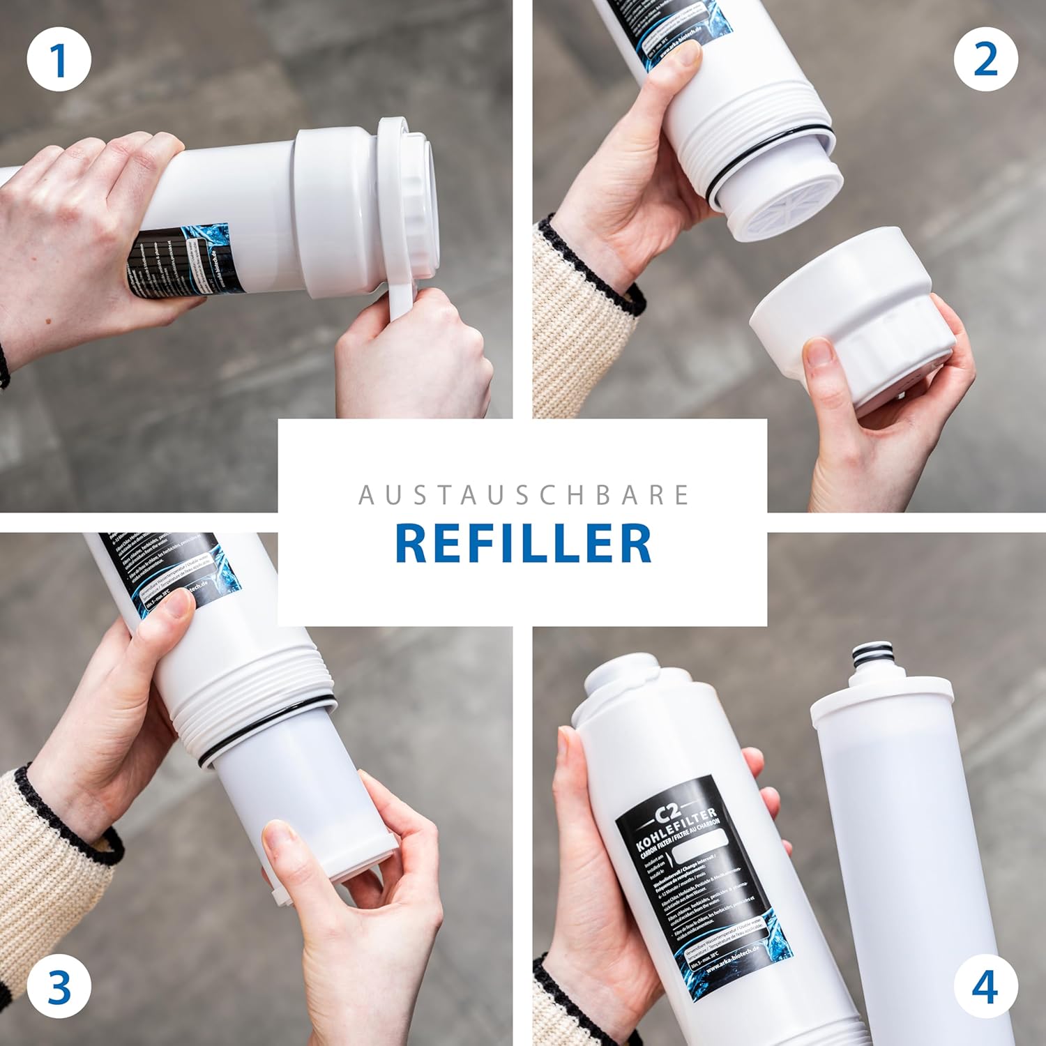 ARKA myAQUA 1900 Umkehrosmoseanlage 1900 L/Tag - Wasserfilter & Enthärtungsanlage, entfernt bis zu 99% Salze, Schadstoffe & Bakterien - Für Aquarien & Haushalt
