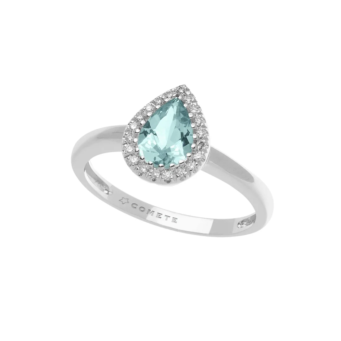 Anello Comete Gioielli con acquamarina taglio goccia ANQ 314