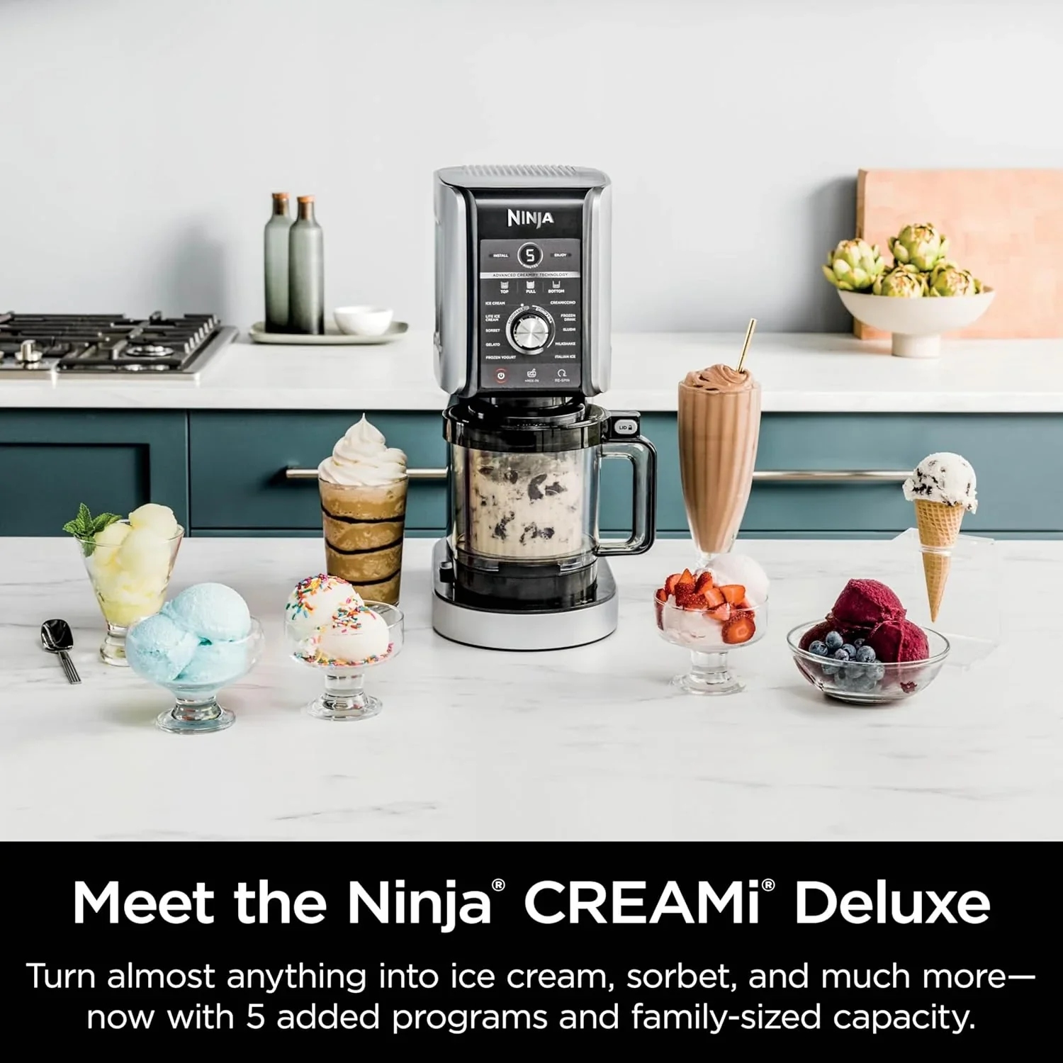2025 Ninja CREAMi Deluxe 11 en 1 Máquina para helados y delicias congeladas