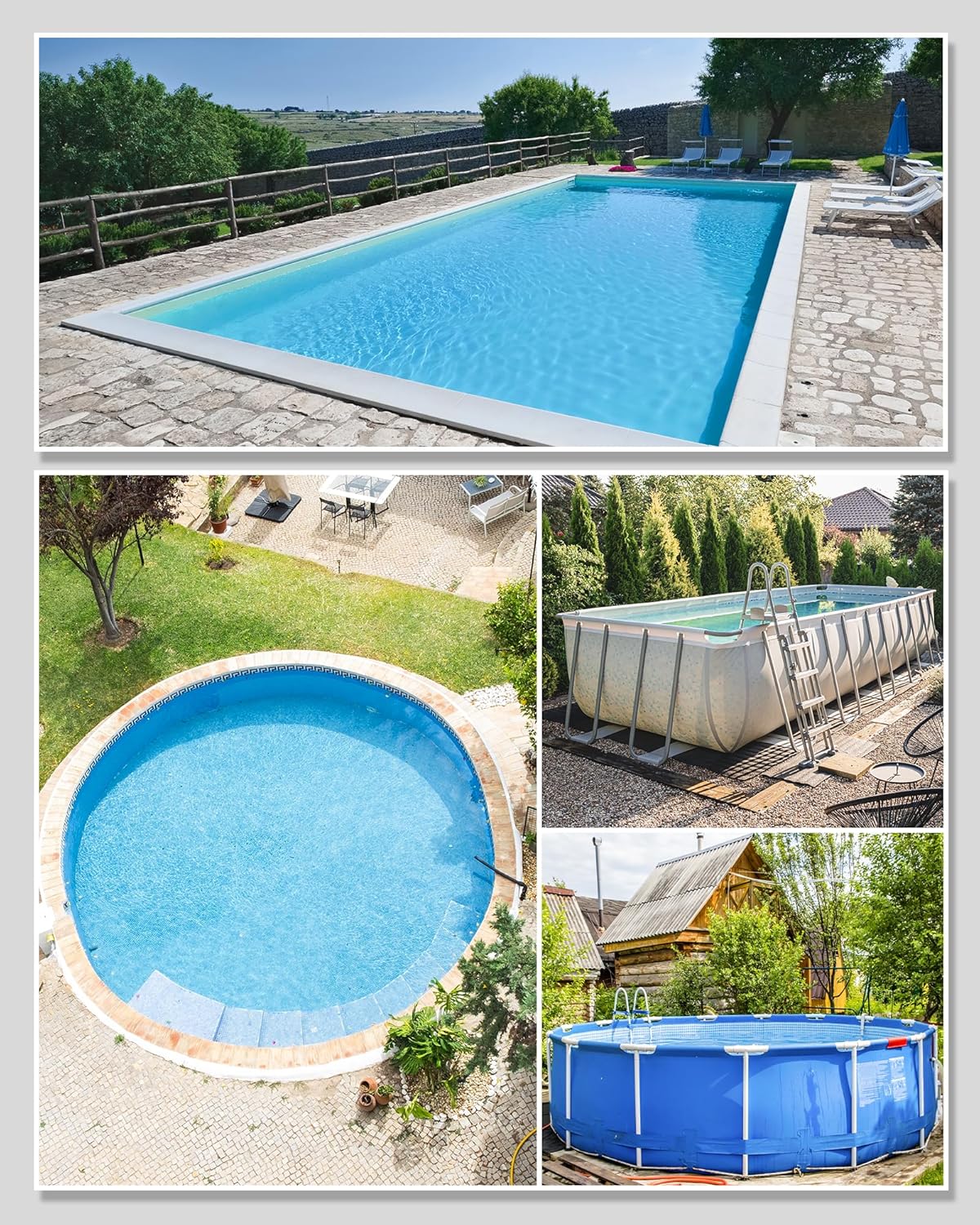 WYBOT Robot Piscina Fuori Terra per Piscina da 80m², Robottino Pulitore con Doppia Motricità e Parcheggio Autonomo | Robot Piscina Pulitore Senza Fili con Batteria Autonomia 100 Min Grigio scuro