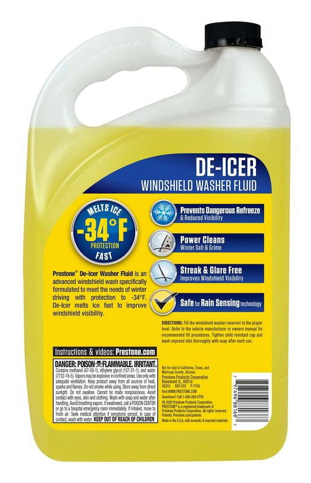 Prestone Windshield Washer Fluid Cleaner/De Icer,  34&deg;F Protection, 1 Gallon