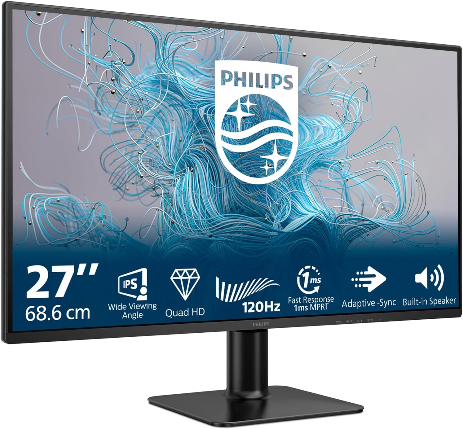 2000 series 27E2N2500/00 Monitor PC 68,6 cm [27] 2560 x 1440 Pixel Quad HD LCD Nero (27E2N2500-2000 Series - LED monitor - 27-2560 x 1440 QHD @ 120 Hz - IPS - 300 cd/m? - 1500:1 -