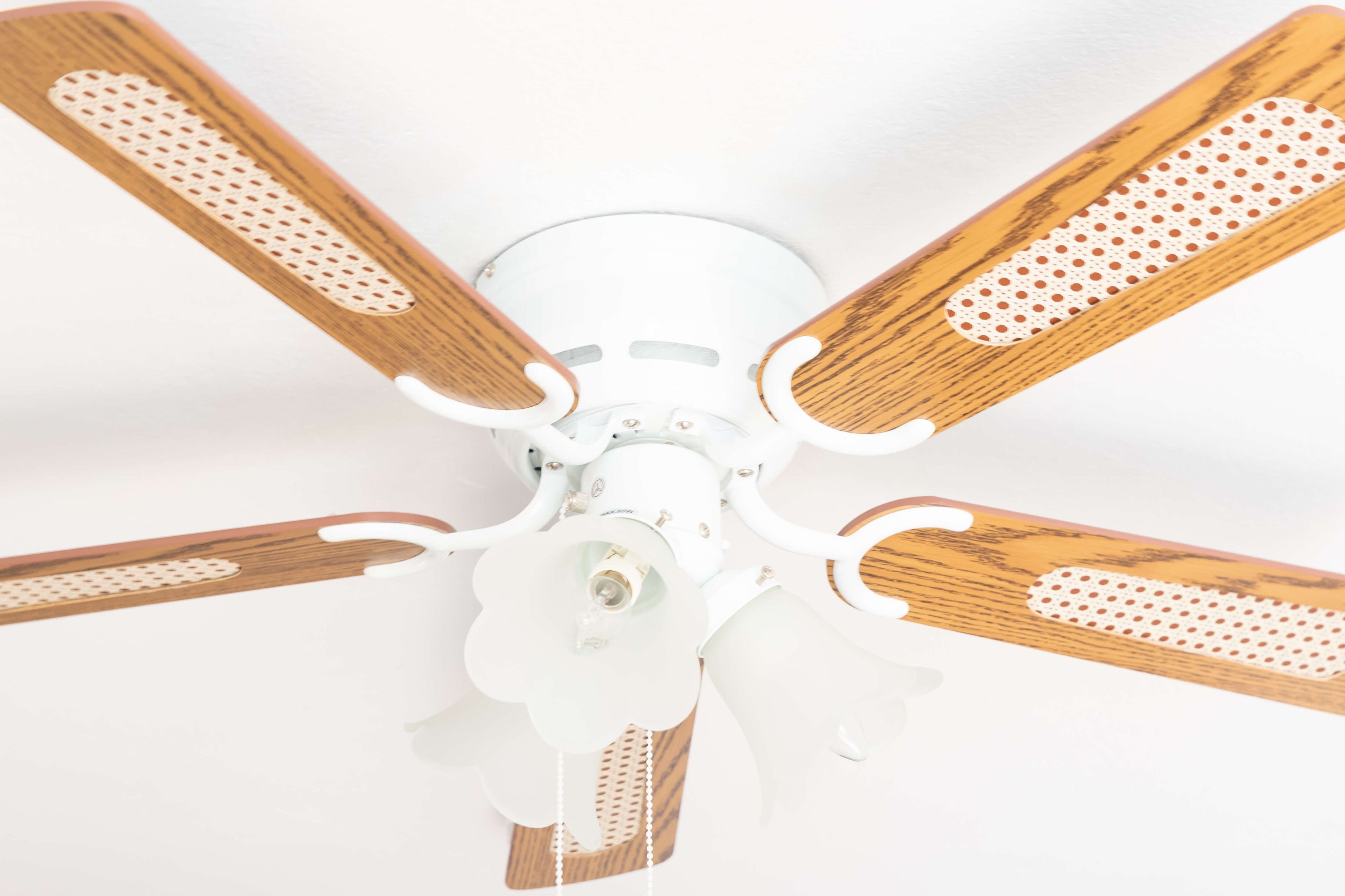 Deckenventilator Deckenventilator Kisa Deluxe WE Eiche / Walnuss mit Licht