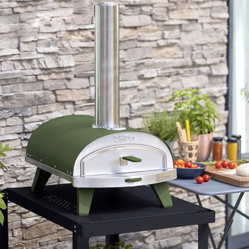 ZiiPa • Forno per pizza a pellet • Piana • Colore Argilla • Compatto e Innovativo • Riscaldamento in 20 min • Cottura rapida in 60 sec • Pietra refrattaria rotante in Cordierite Ø 31,5 cm : Amazon.it: Casa e cucina