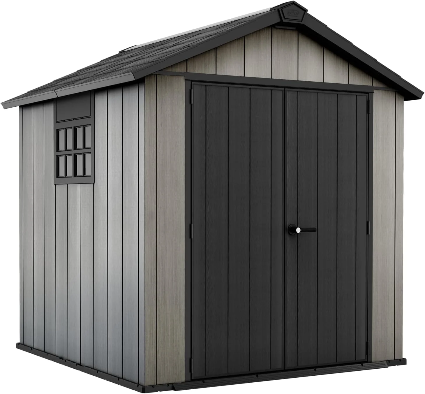 Gerätehaus Keter, 230 x 223,8 x 242 cm, 8,4m, Grau, Oakland 757, Außenmaße B/T/H:, Duotech Struktur, wetterfest