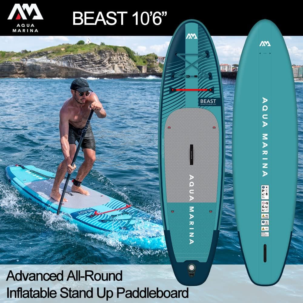 Aqua Marina BEAST - Tavola gonfiabile per stand up paddle (iSUP), 320 cm di lunghezza