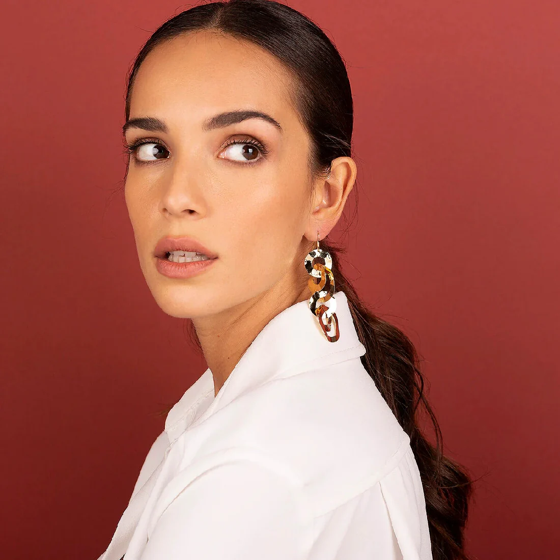 Orecchini Etrusca Gioielli maglie tonde martellate WSET00335.YG