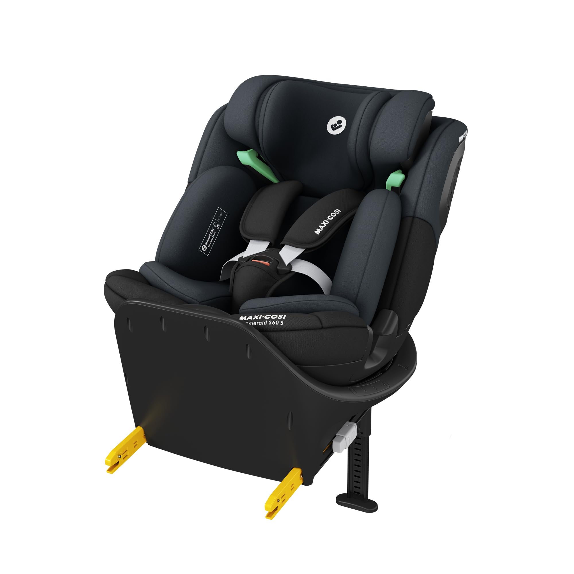Kindersitz mit ISOFIX und 360°-Drehung, 40–150 cm, rückwärtsgerichtet bis 4 Jahre, Tonal Black