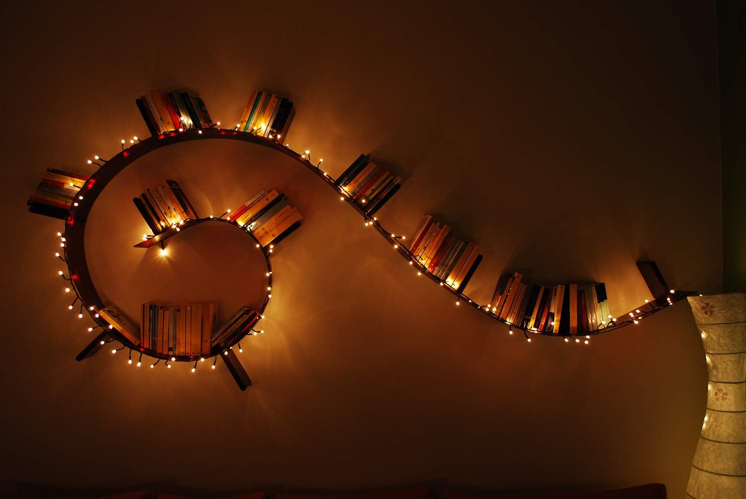 Kartell Bookworm Mensola da Parete, 7 Reggilibri, PVC, Blu Cobalto