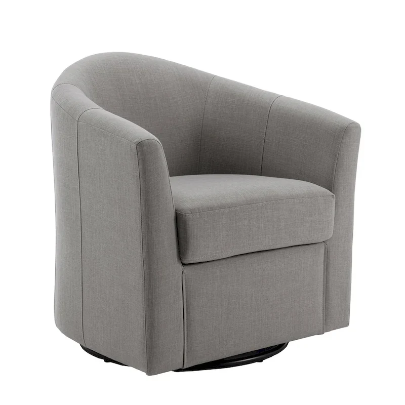 Modern Upholstered Swivel Barrel Chair Living Room Accent Chair