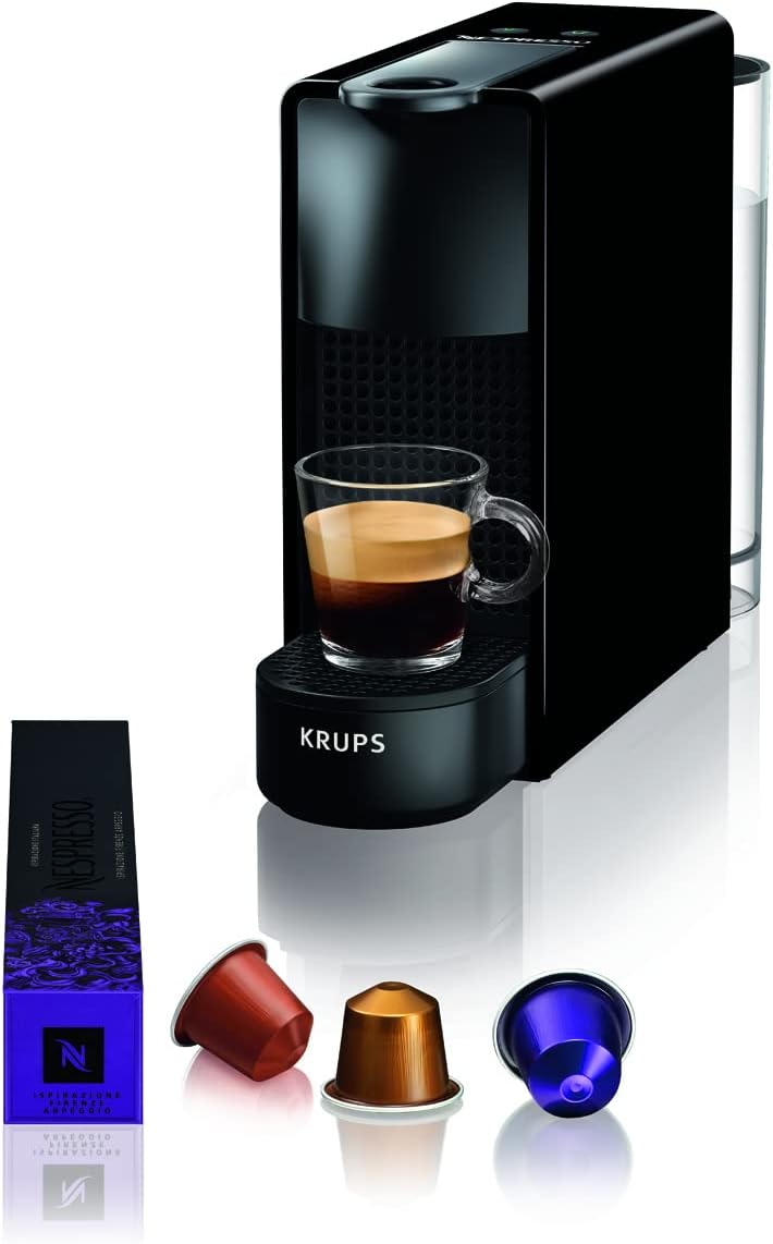 Krups Nespresso Essenza Mini XN1101, Coffee Machine, Nespresso Capsule System, Water Tank 0.6L, White