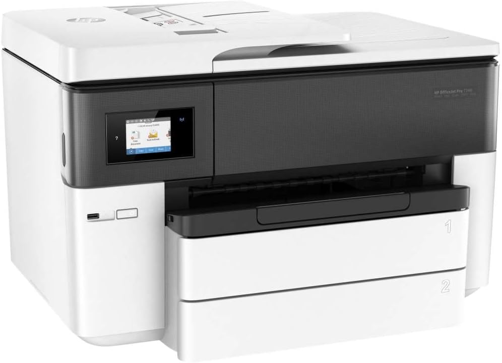 HP OfficeJet Pro 9720e A3-Multifunktionsdrucker, Drucken bis A3, 3 Monate gratis drucken mit HP Instant Ink inklusive, HP+, Drucker, Scanner, Kopierer, Fax, WLAN, LAN, Duplex, Airprint, Grau-Weiß