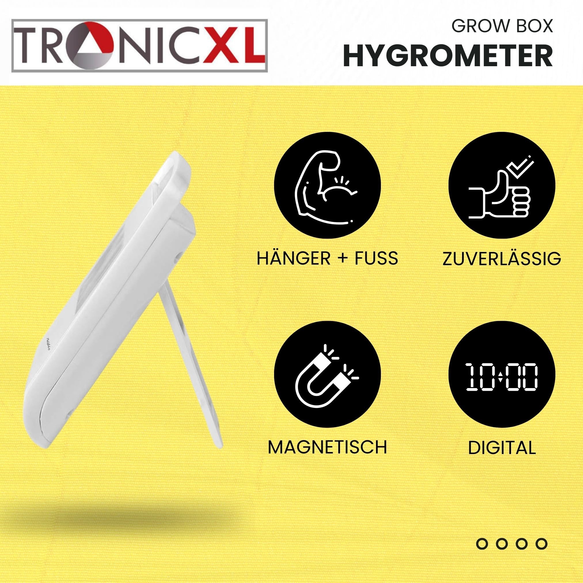 Hygrometer Hygrometer + Thermometer für Grow Box Zelt Schrank Grower Zubehör