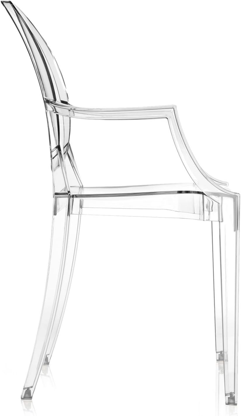 Kartell Louis Ghost, Set da 4 Sedie, Cristallo