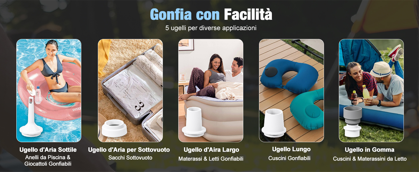 IYES.TOP Pompa ad Aria Elettrica