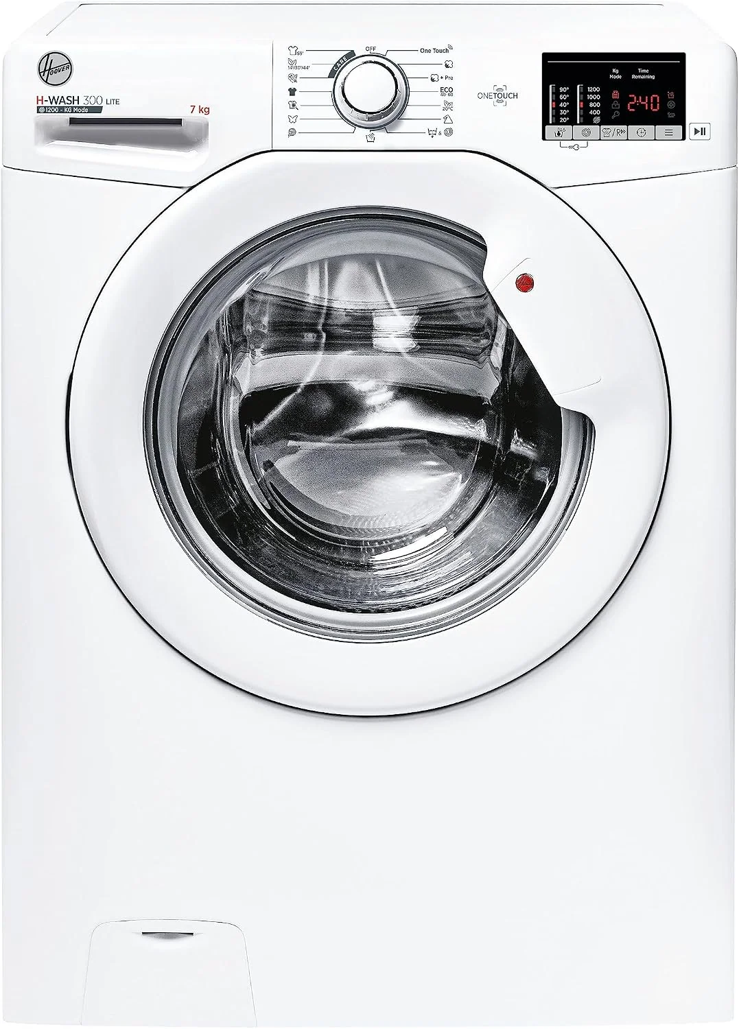 Hoover Waschmaschine, 7 kg, Weiß, H-WASH 300 Lite H3W4 272DA3/1-S /C /