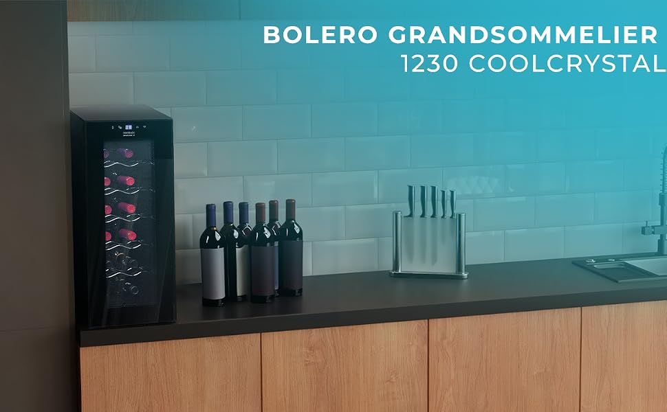 Cecotec Cantinetta Vino Bolero GrandSommelier 1250 CoolCrystal. 12 Bottiglie