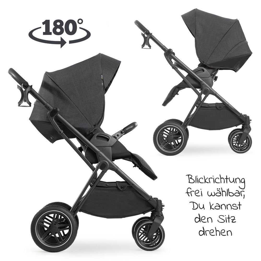Kombi-Kinderwagen Vision X Duoset Black - Melange Black