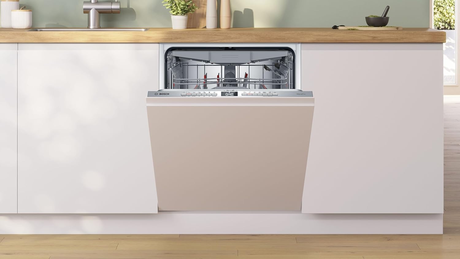 SMV4ECX31E Serie 4, Lavastoviglie da incasso a scomparsa totale, Home Connect, Extra Clean zone: lavaggio intenso per lo sporco più ostinato, Diagnostica da remoto, TimeLight, 60 cm