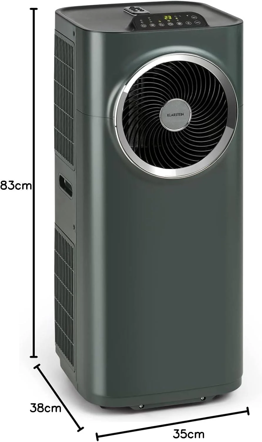 Klarstein Mobile Klimaanlage mit Abluftschlauch, 5-in-1 Klimagerät, Ventilator, Luftentfeuchter, Luftreiniger & Nachtmodus, App-Steuerung, Kleine & Portable, für Wohnung & Büro, 12000 BTU