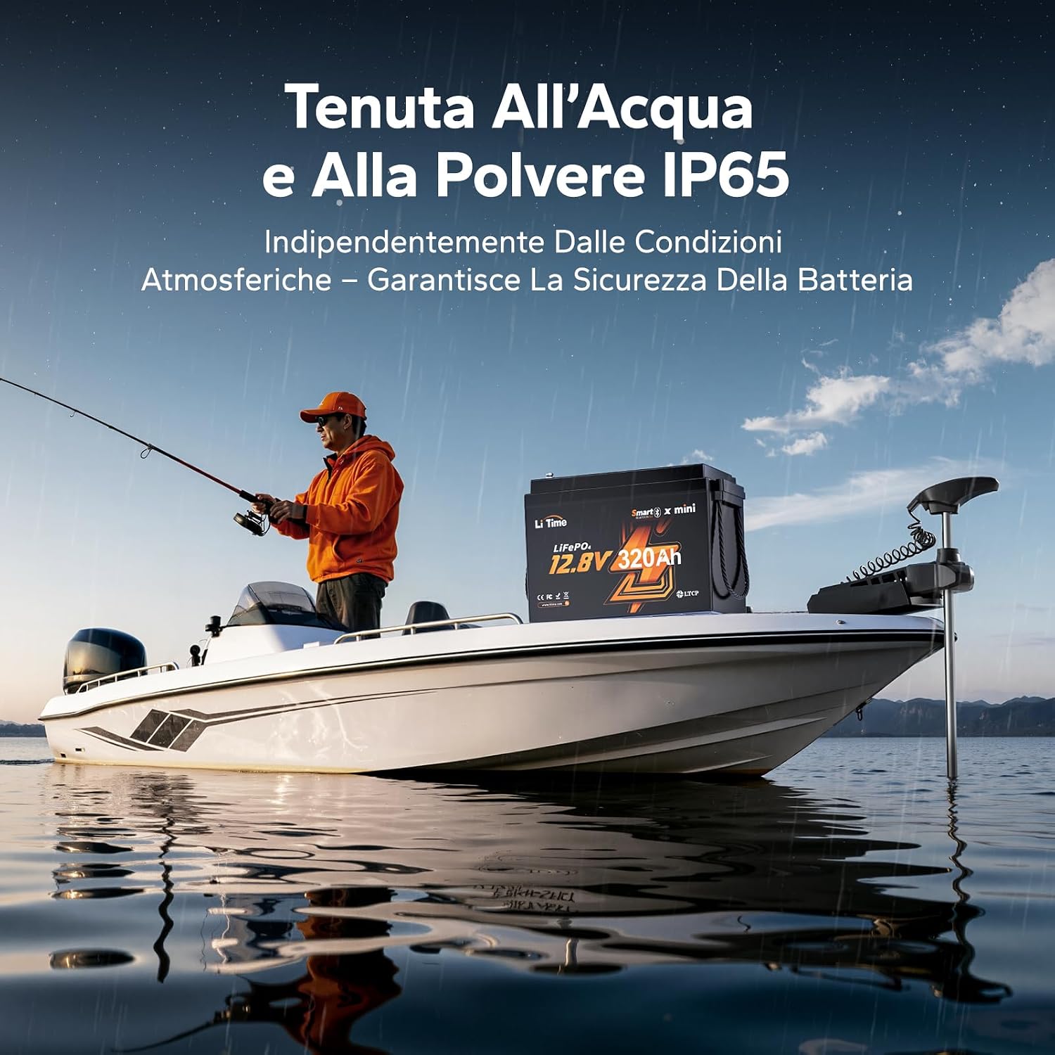 LiTime Batteria al Litio LiFePO4 12V 320Ah con Bluetooth per Camper, 4000-15000 Cicli Profondi, Energia 4096Wh, Perfetta per RV, Furgone Camperizzato, Impianti Solari, Barche, Motori Trolling