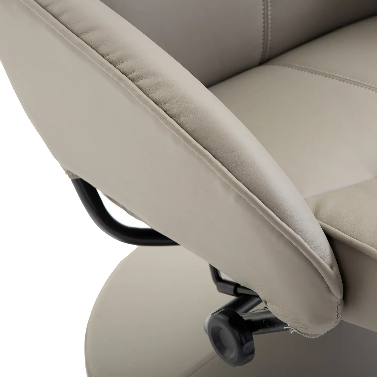 HOMCOM Relaxsessel mit Hocker ergonomisch neigbar Kunstleder Grau