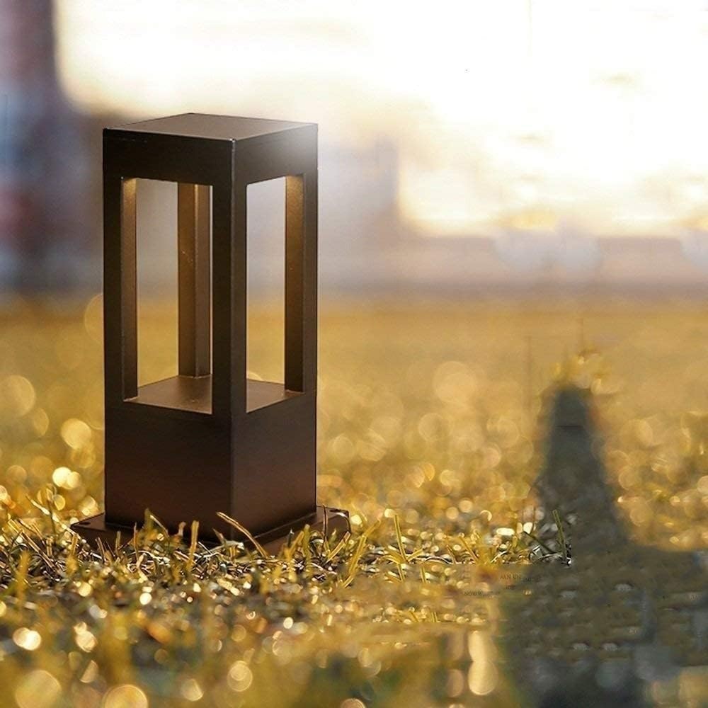 Wasserdichte Säulenlampe für den Außenbereich, IP54, 80 cm, rechteckig, Aluminiumdruckguss, Terrassenleuchte, Landschafts-Stehlampe für Garten, Park und Rasen