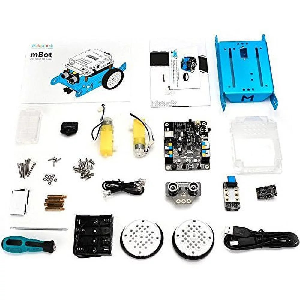 Makeblock DIY Mbot Kit(Bluetooth Version) &ndash; Stem Education &ndash; Arduino &ndash; Scratch 2.0 &ndash; Programmable Robot Kit for Kids to Learn Coding, Family, Blue
