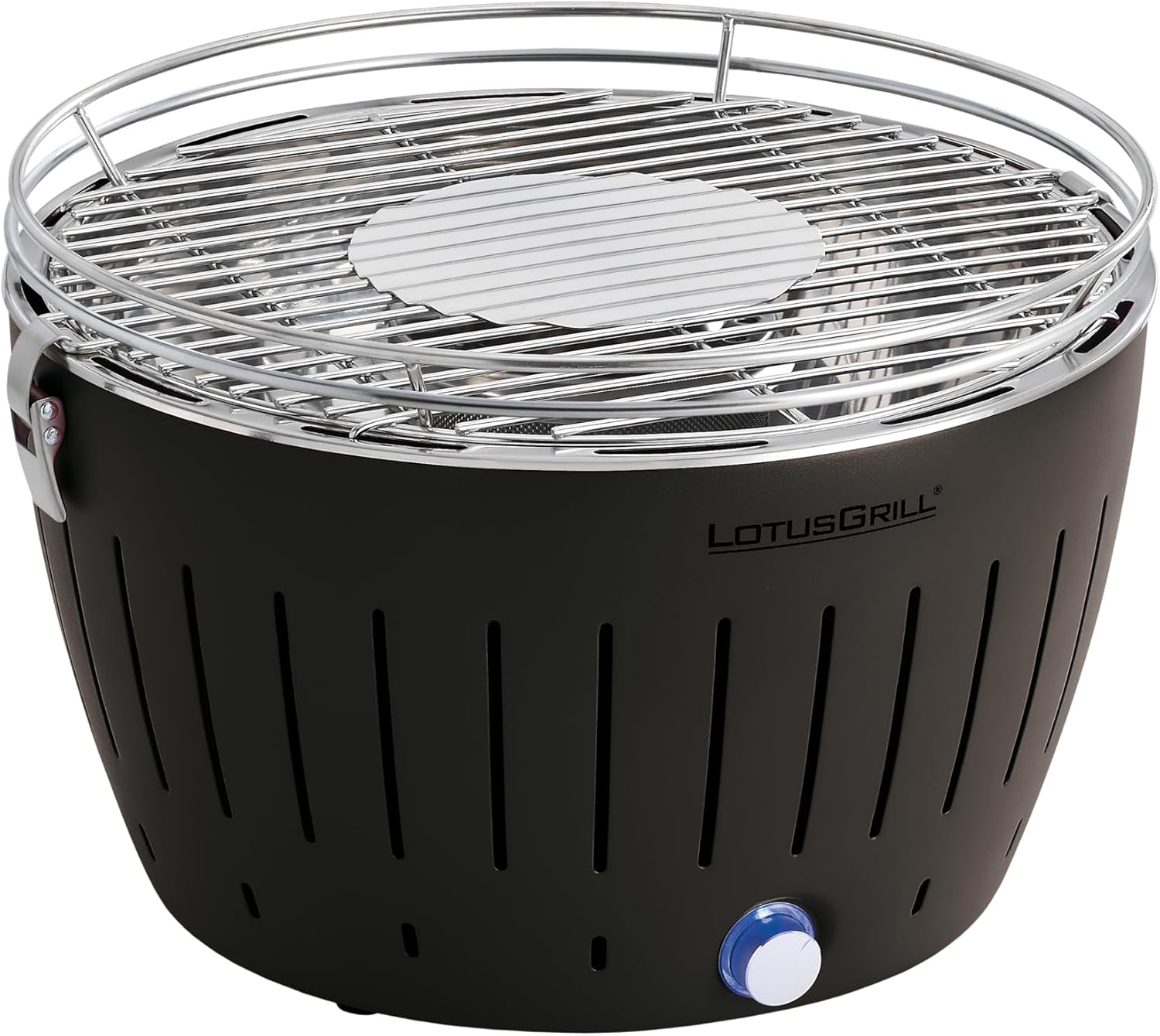 LotusGrill G-AN-34P, Barbecue con batterie e cavo di alimentazione USB, 35 x 23,4 cm, Grigio