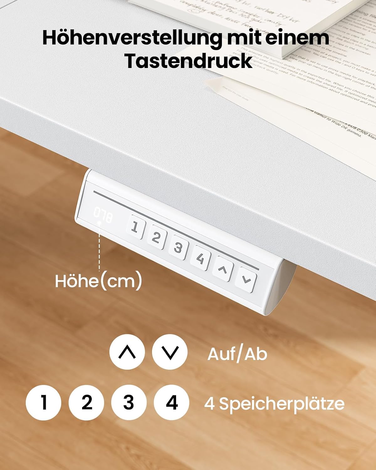 ErGear Elektrisch höhenverstellbarer Schreibtisch mit Memory-Steuerung und geteilter Tischplatte