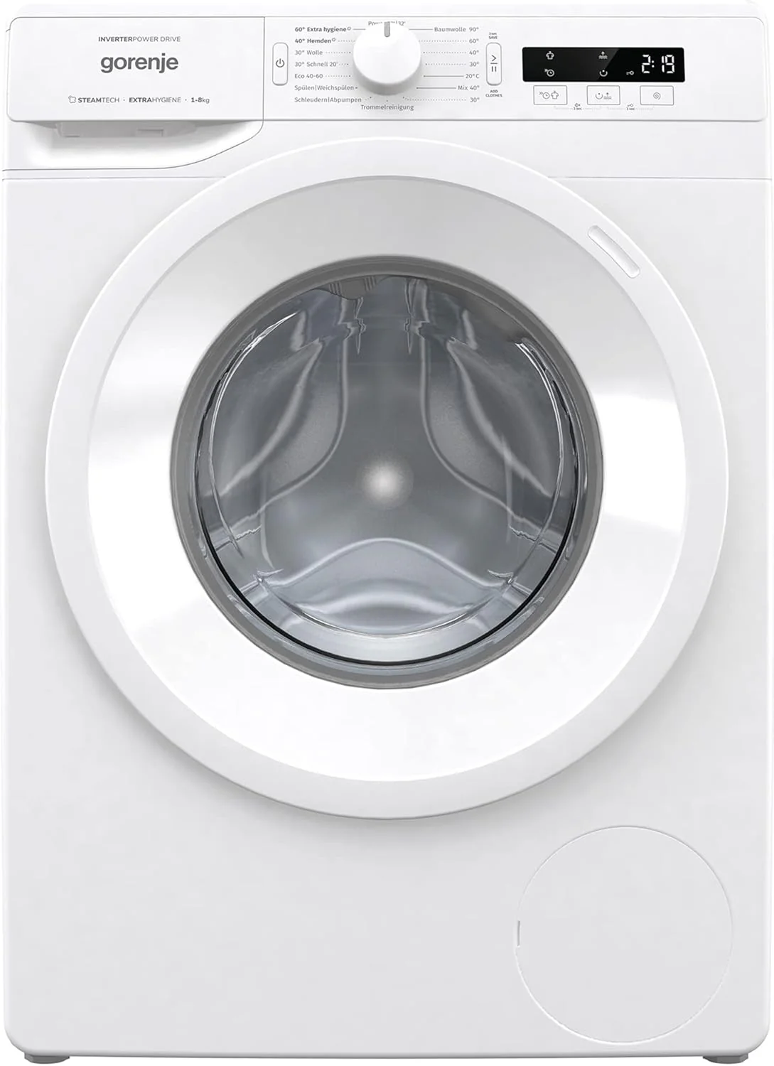 GORENJE WNPI84APS Wasmachine LED-display Inverter PowerDrive-motor AquaStop Stoomfunctie 16 programma's