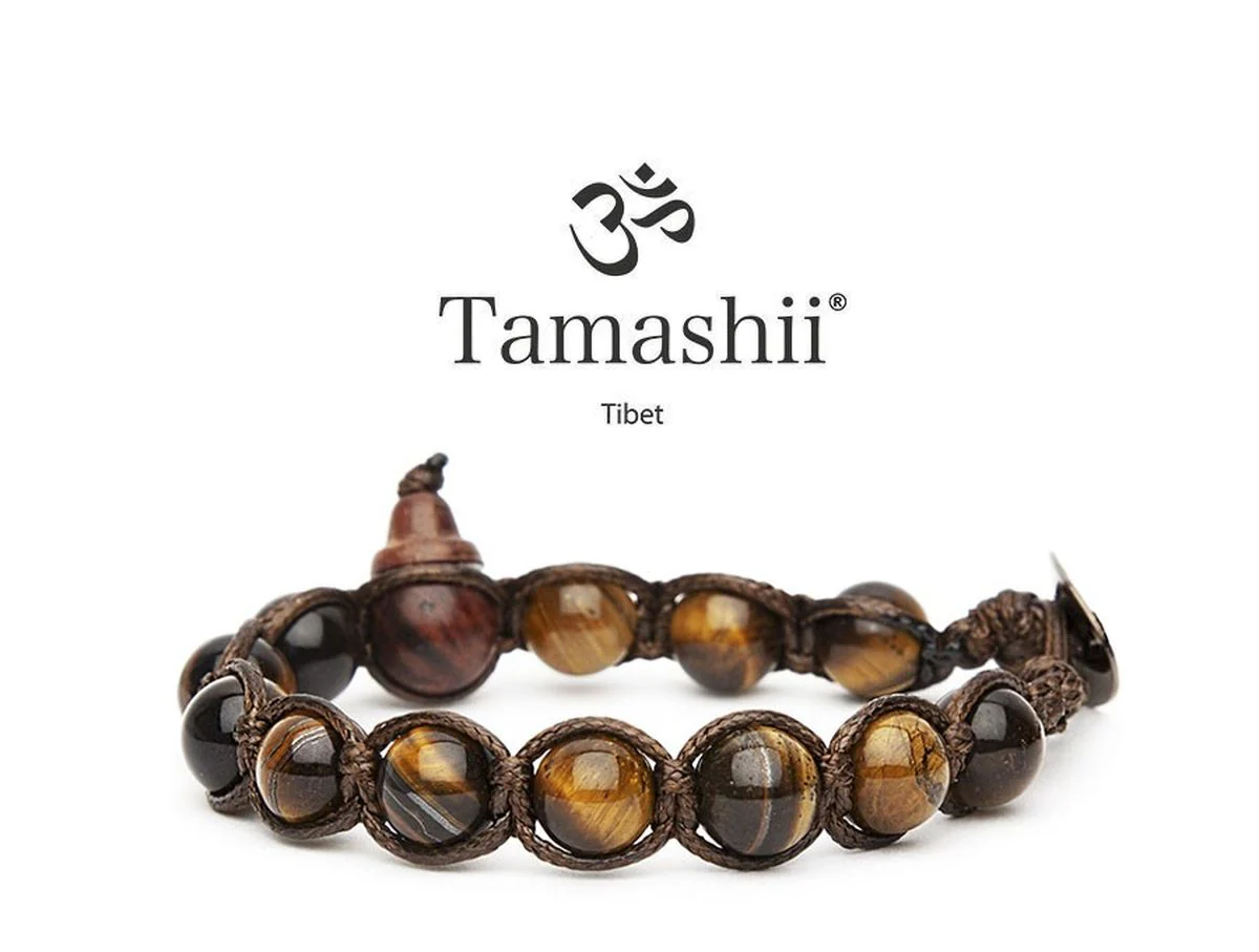 Bracciale Tamashii Occhio di Tigre Marrone BHS900-214 a un giro da 8 mm