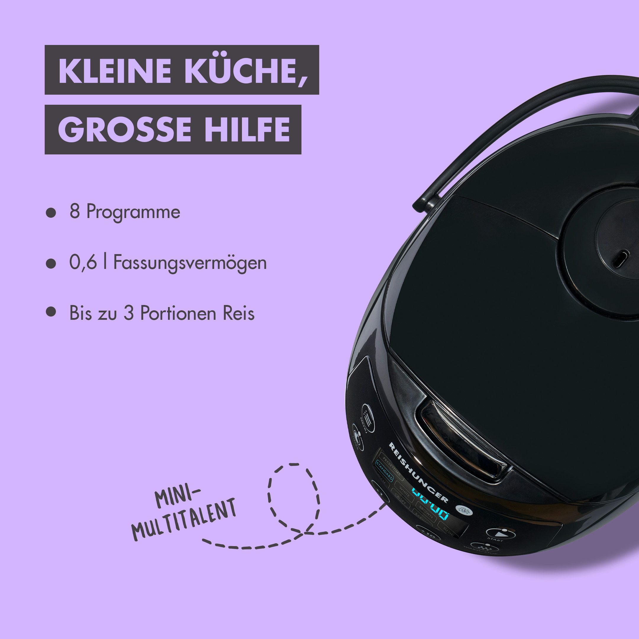 Reiskocher - Digitaler Mini Reiskocher