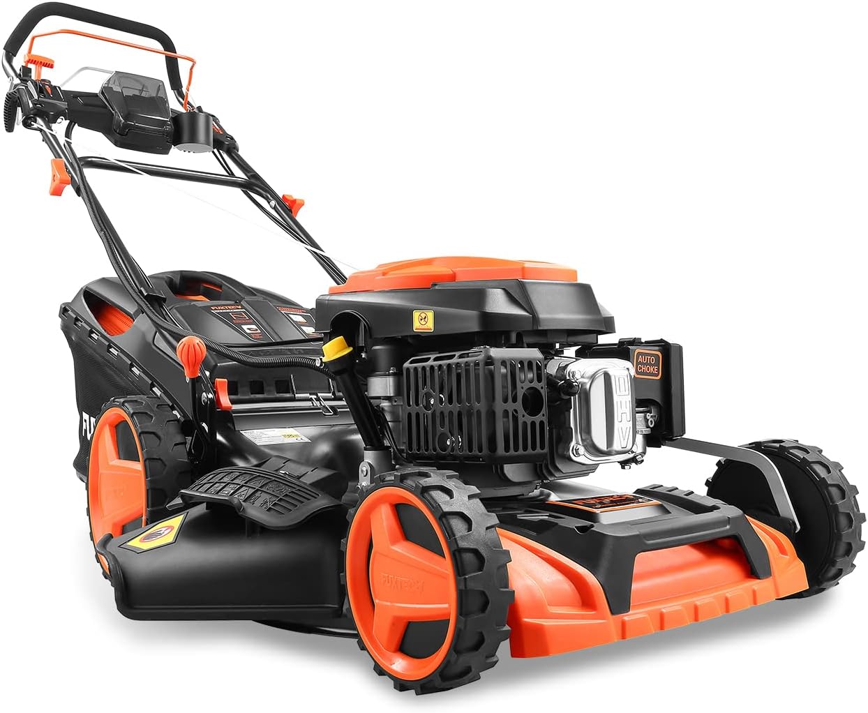 Tagliaerba a benzina con avviamento elettrico e trazione regolabile FX-RM5196eS-PRO FUXTEC tosaerba a scoppio semovente e mulching
