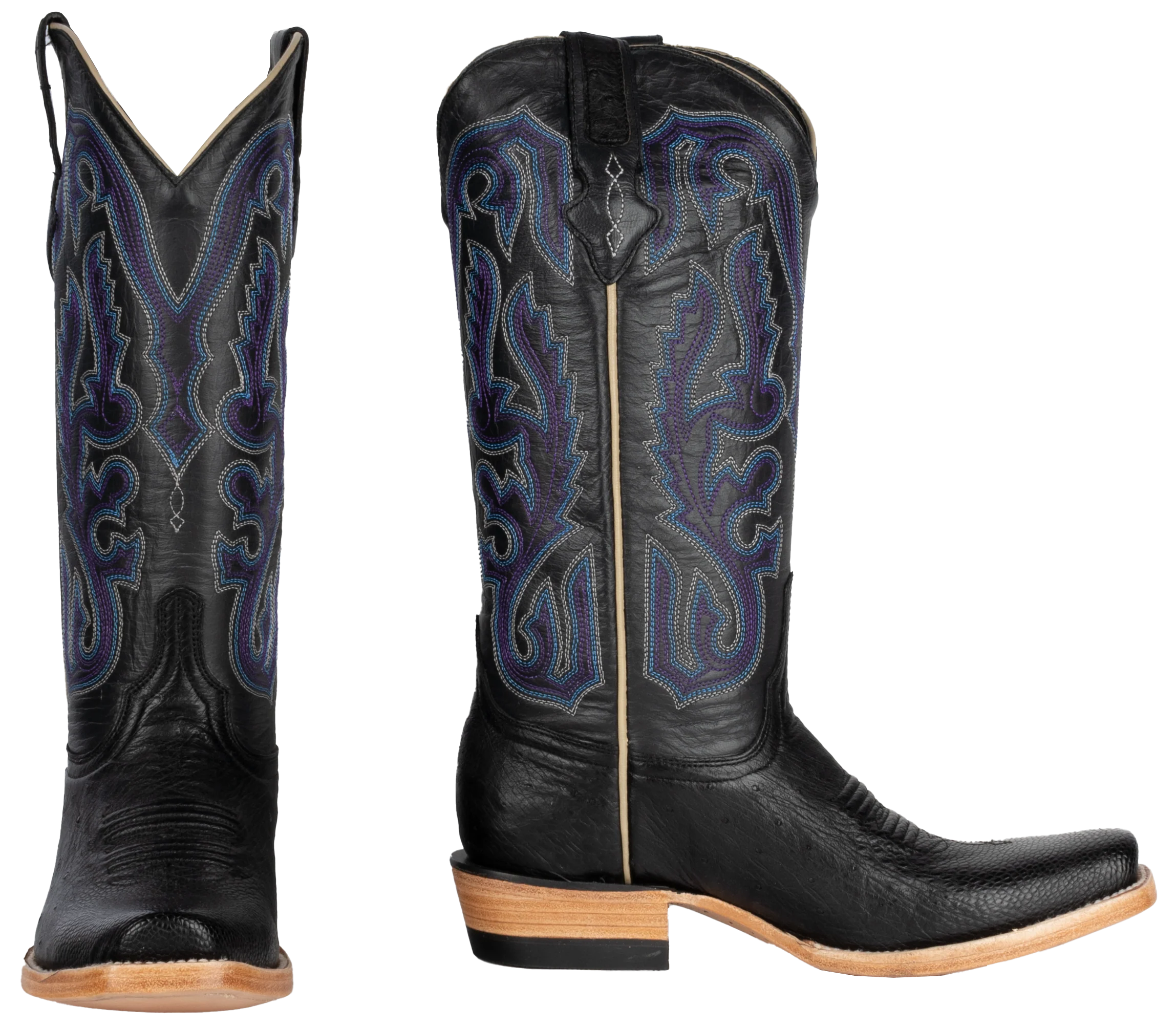 Smooth Ostrich Black - Cutter Toe